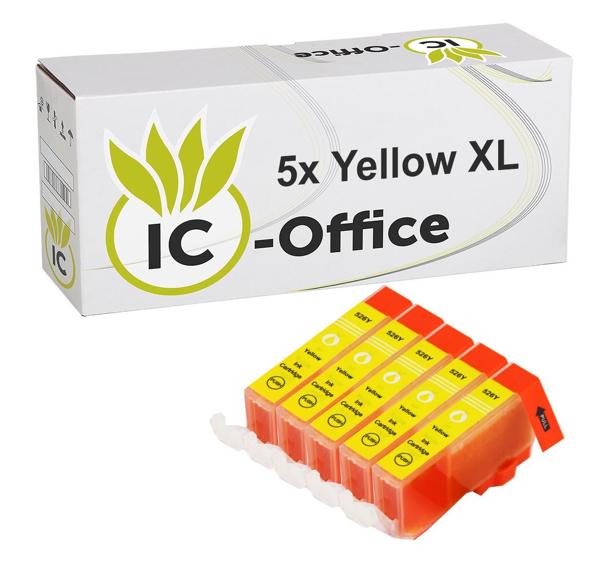 Supply Guy 5x Canon CLI-526 Kompatible Tintenpatronen – Schwarz, Mit Chip, Für Pixma Drucker