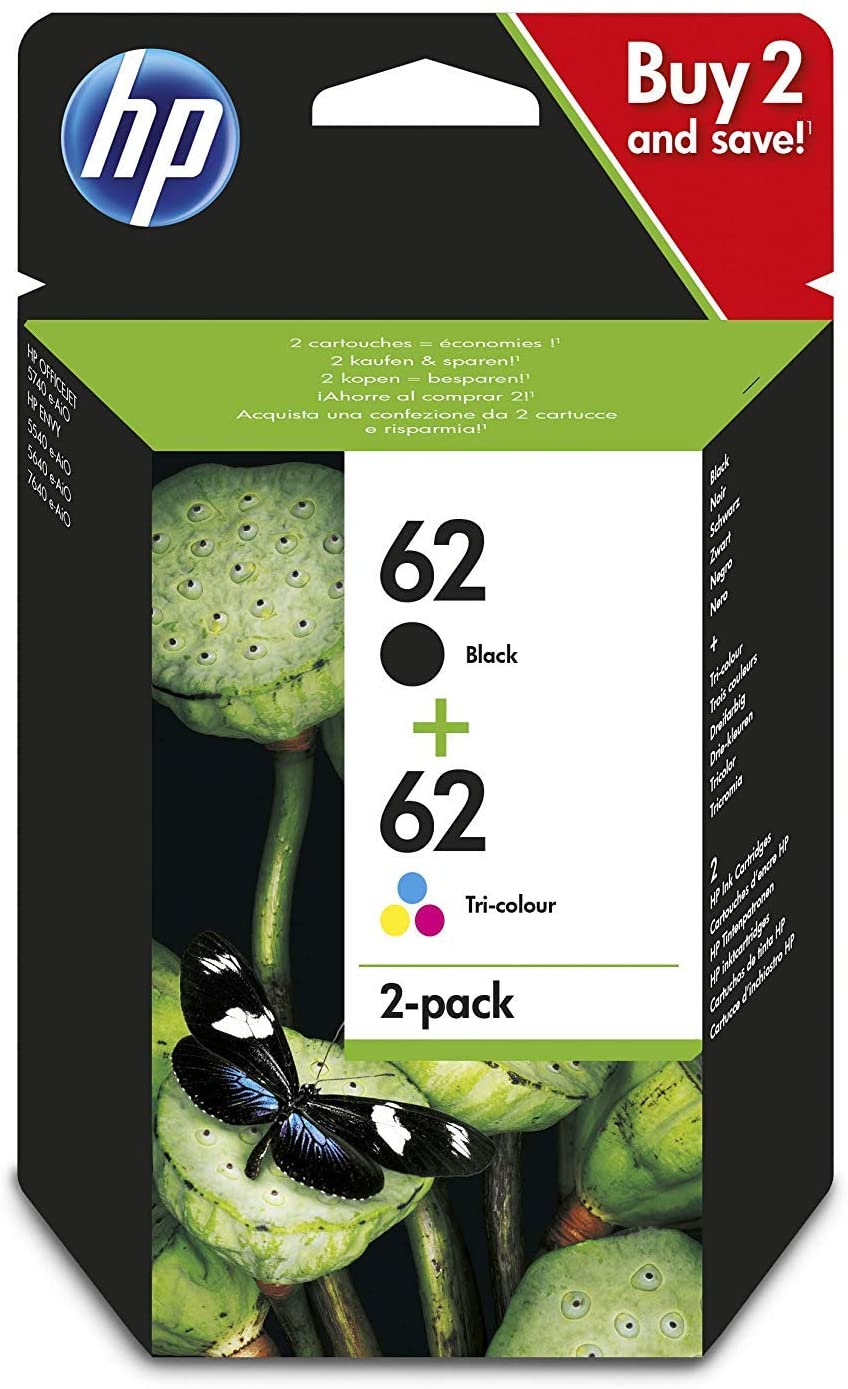 Oryginalne wkłady atramentowe HP 62 do modeli Deskjet Envy Officejet - Zdjęcie 8 z 11