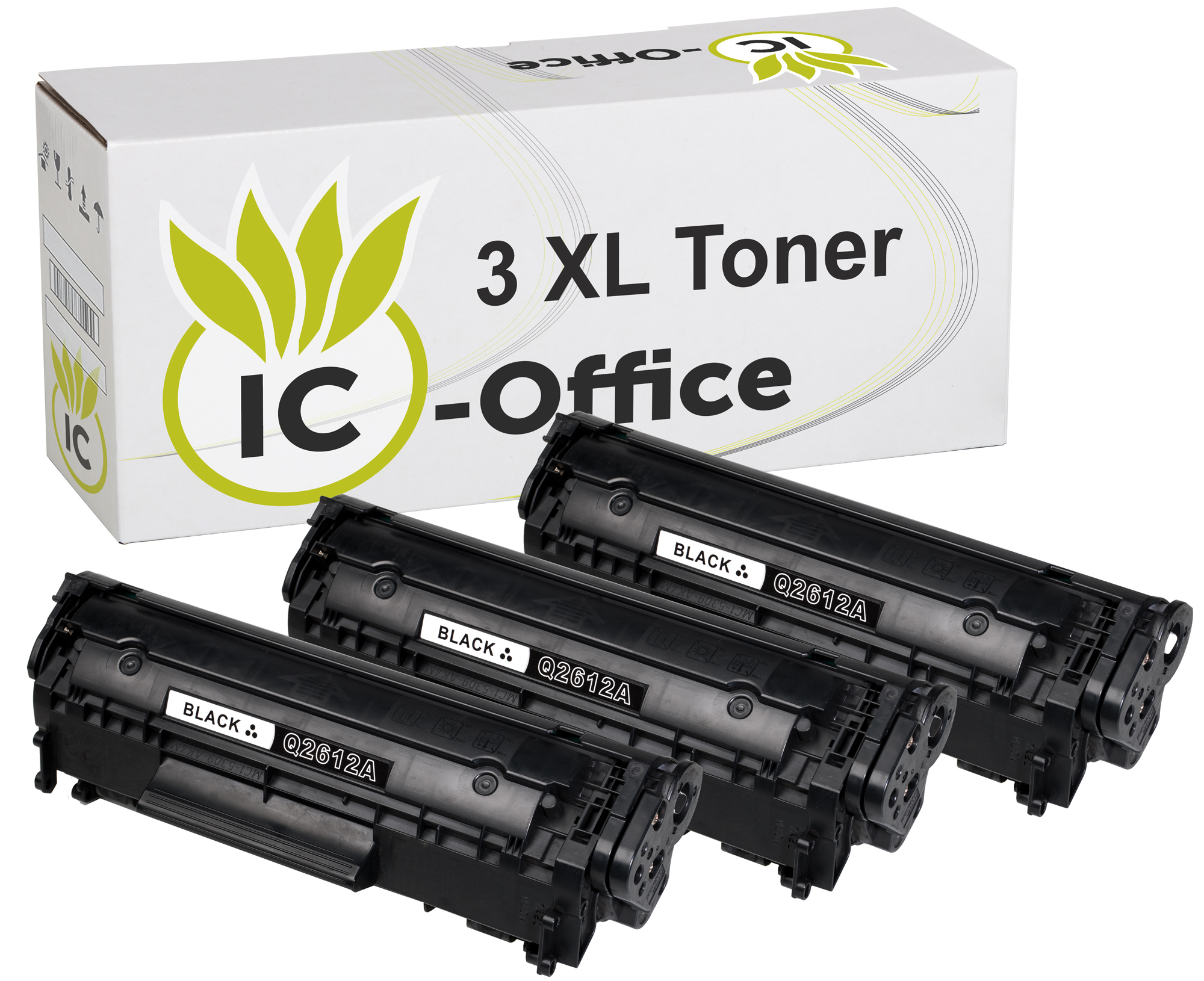 3 Toner XXL für HP Laserjet 1010 1015 1020 1022 3015 3020 3030 3050 Q2612A 12A eBay